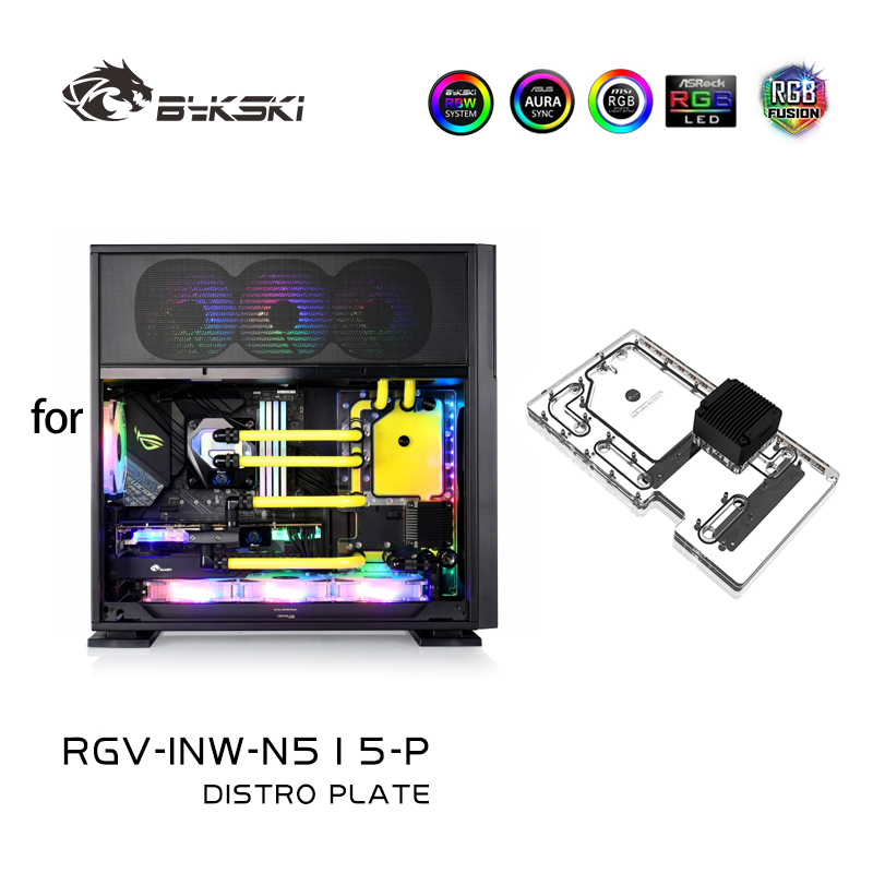 Distro Plate Ddc Pump Combo - Bykski placa de distribuição acrílica para