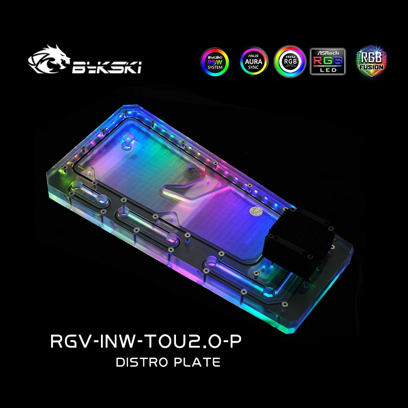 Placa acrílica BYKSKI Solução  - Distro Plate Ddc Pump Combo avaliação e preço